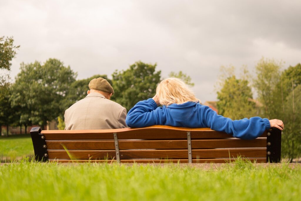 people, sitting, resting, waiting, man, woman, nature, elderly, person, senior, old, female, adult, caucasian, retired, happy, bench, park, trees, together, happy seniors, retirement, retirement, retirement, retirement, retirement, retirement
